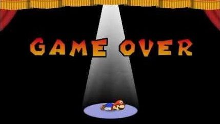 Paper Mario game over