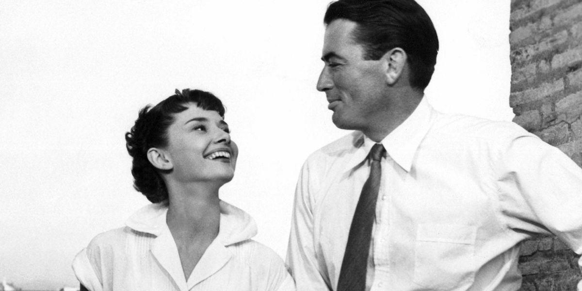 Audrey Hepburn et Gregory Peck dans 'Vacances romaines'. 