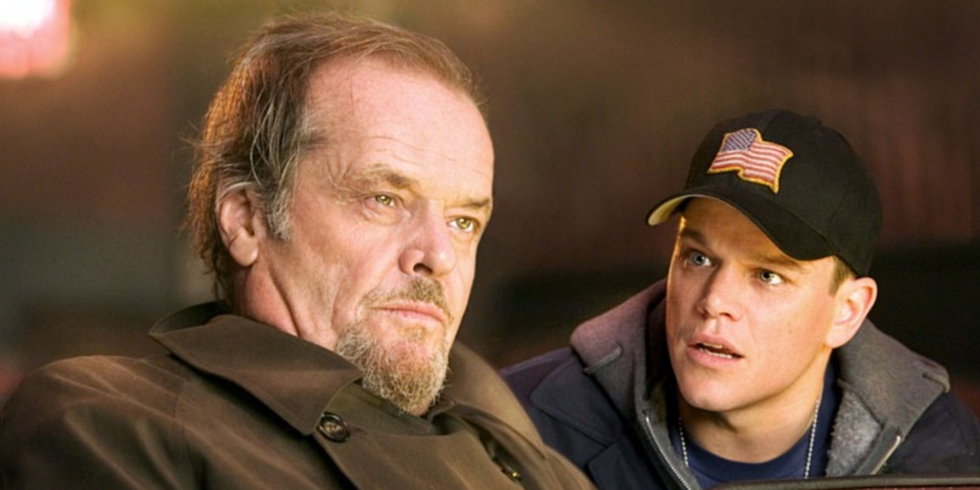 Jack Nicholson and Matt Damon in The Departed