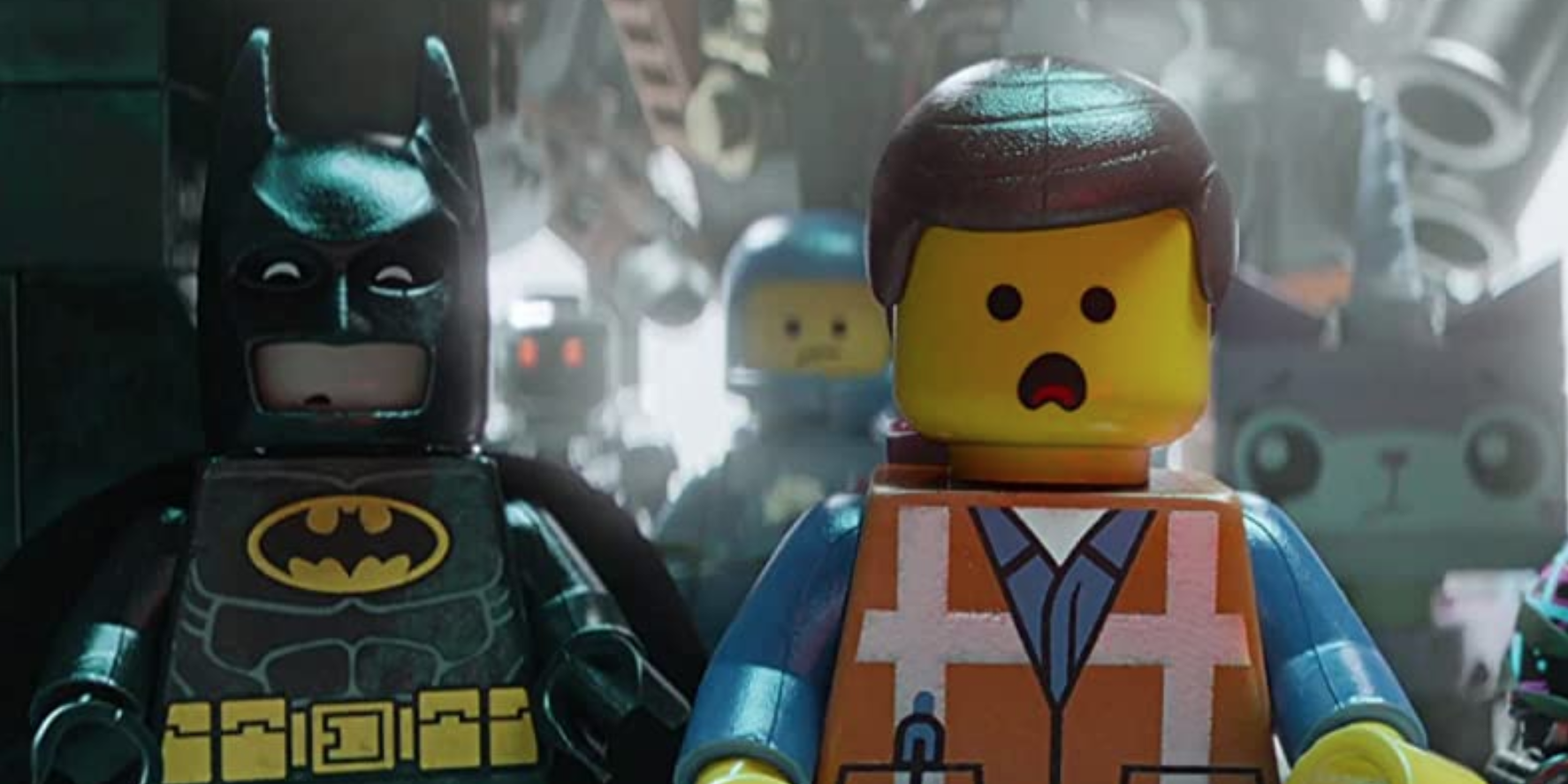 Will Arnett as Batman and Chris Pratt in The Lego Movie
