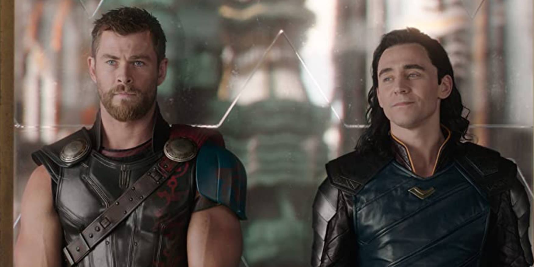 Chris Hemsworth as Thor and Tom Hiddleston as Loki in Thor: Ragnarok