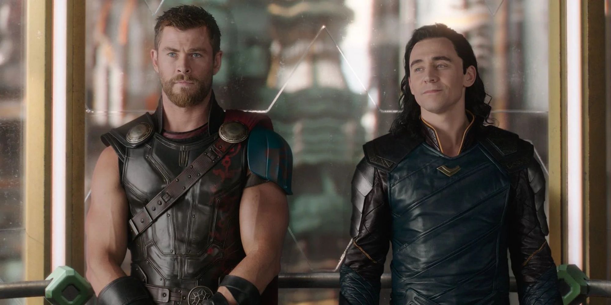 Thor and Loki standing side by side from Thor Ragnarok