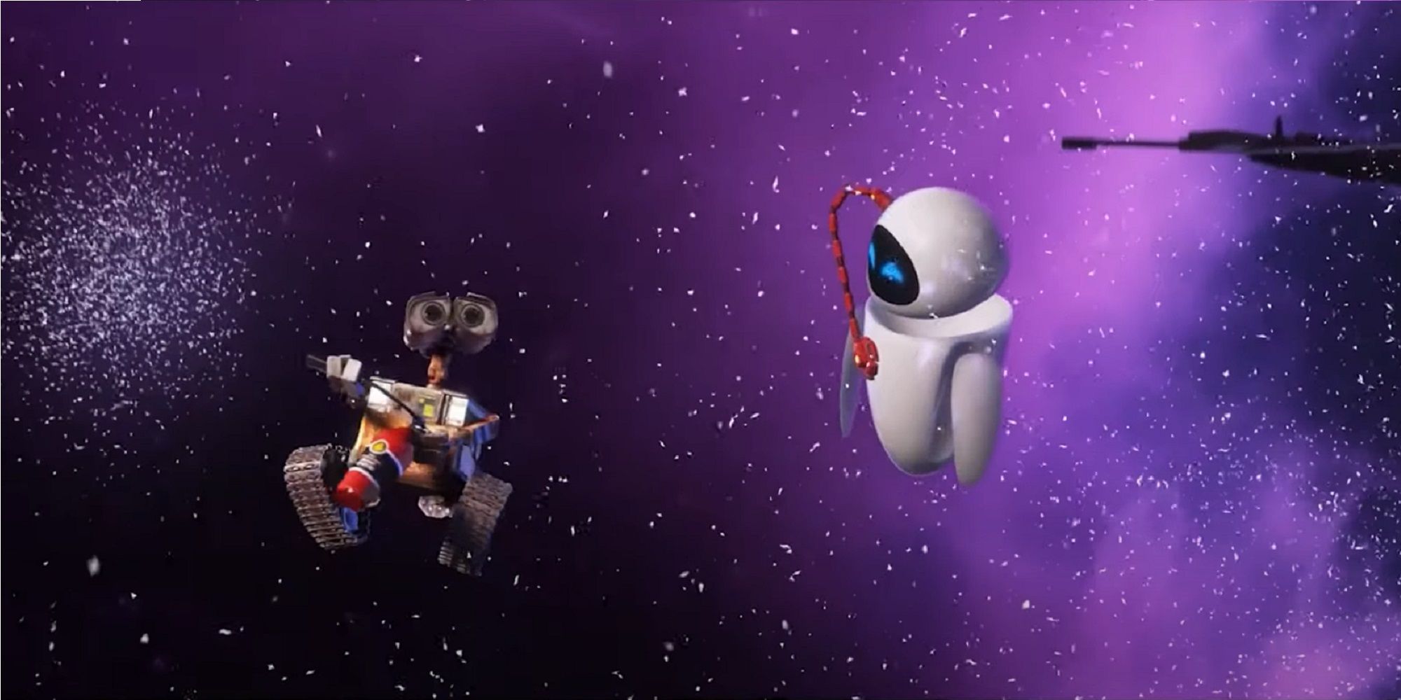 WALL-E and Eve in space