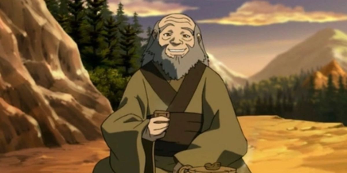 Iroh drinking tea in Avatar: The Last Airbender