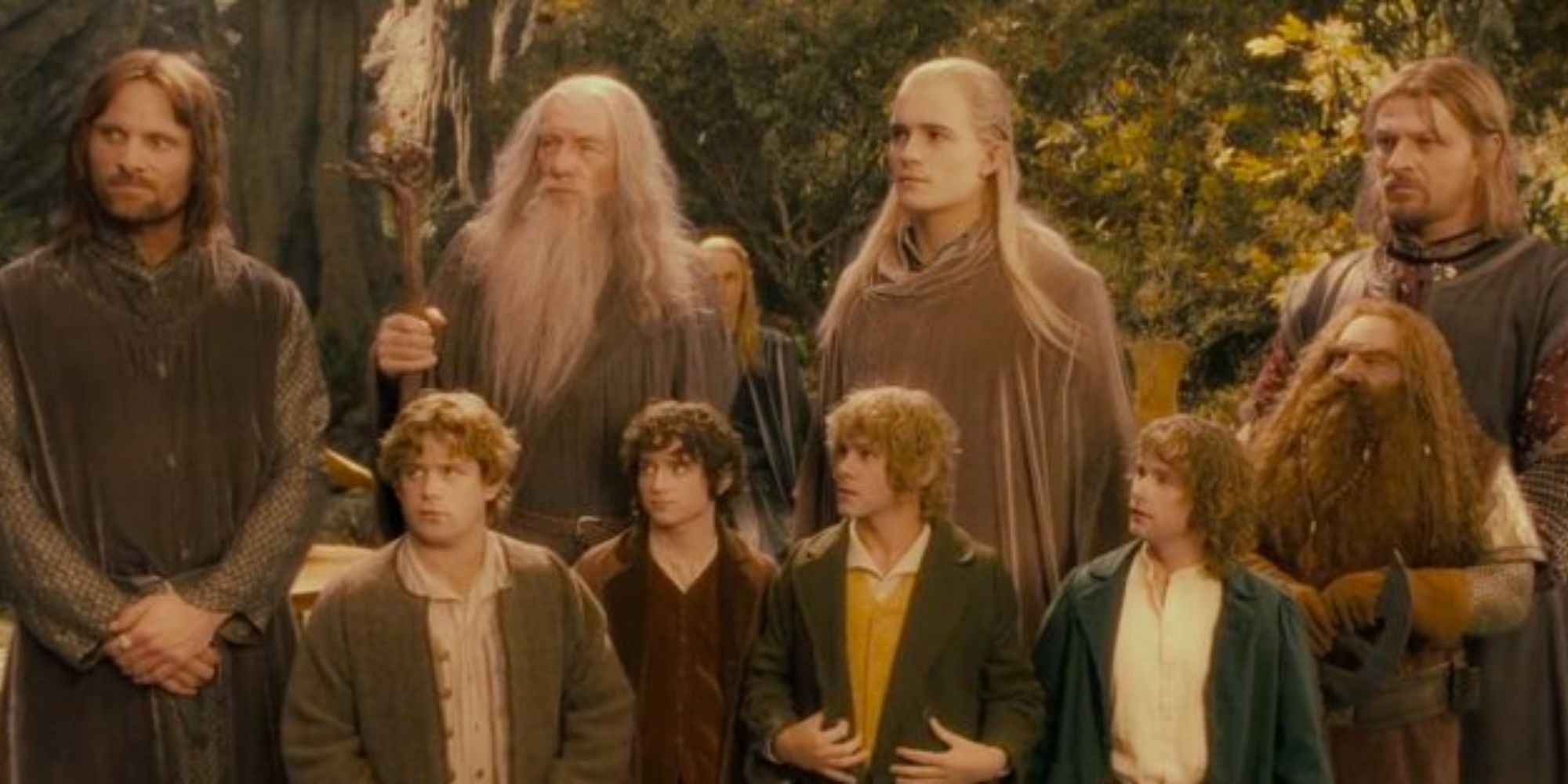 The fellowship in The Lord of the Rings: The Fellowship of the Ring.