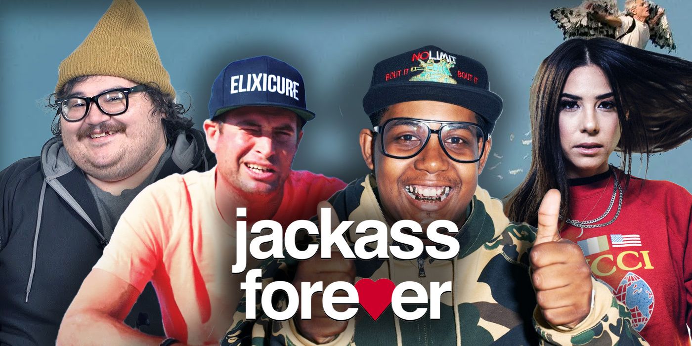 Jackass Forever’s Zach Holmes, Rachel Wolfson, Jasper, Sean Poopies McInerney interview social