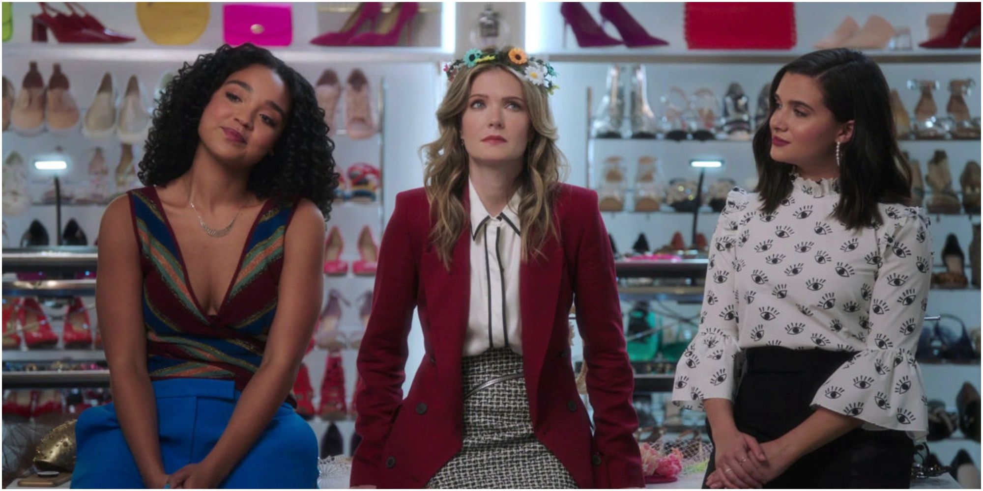 Kat, Sutton and Jane sit in the closet on The Bold Type