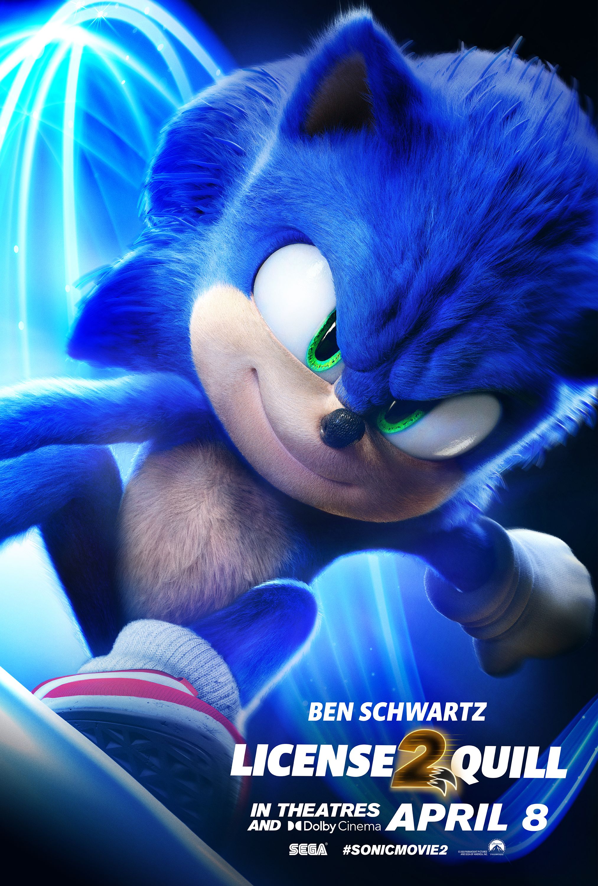 sonic the hedgehog 2 character poster 