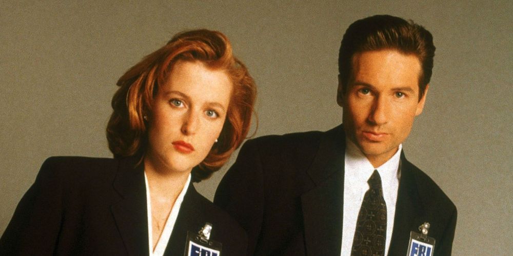 Gillian Anderson and David Duchovny as Scully and Mulder in The X-Files