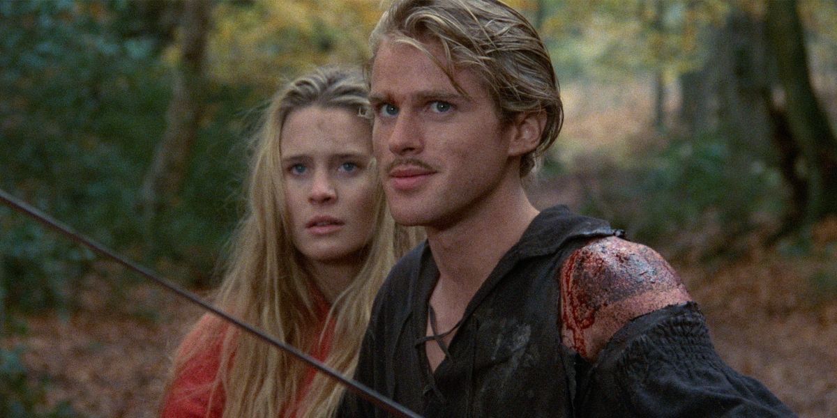 Cary Elwes as Westley and Robin Wright as Princess Buttercup in The Princess Bride