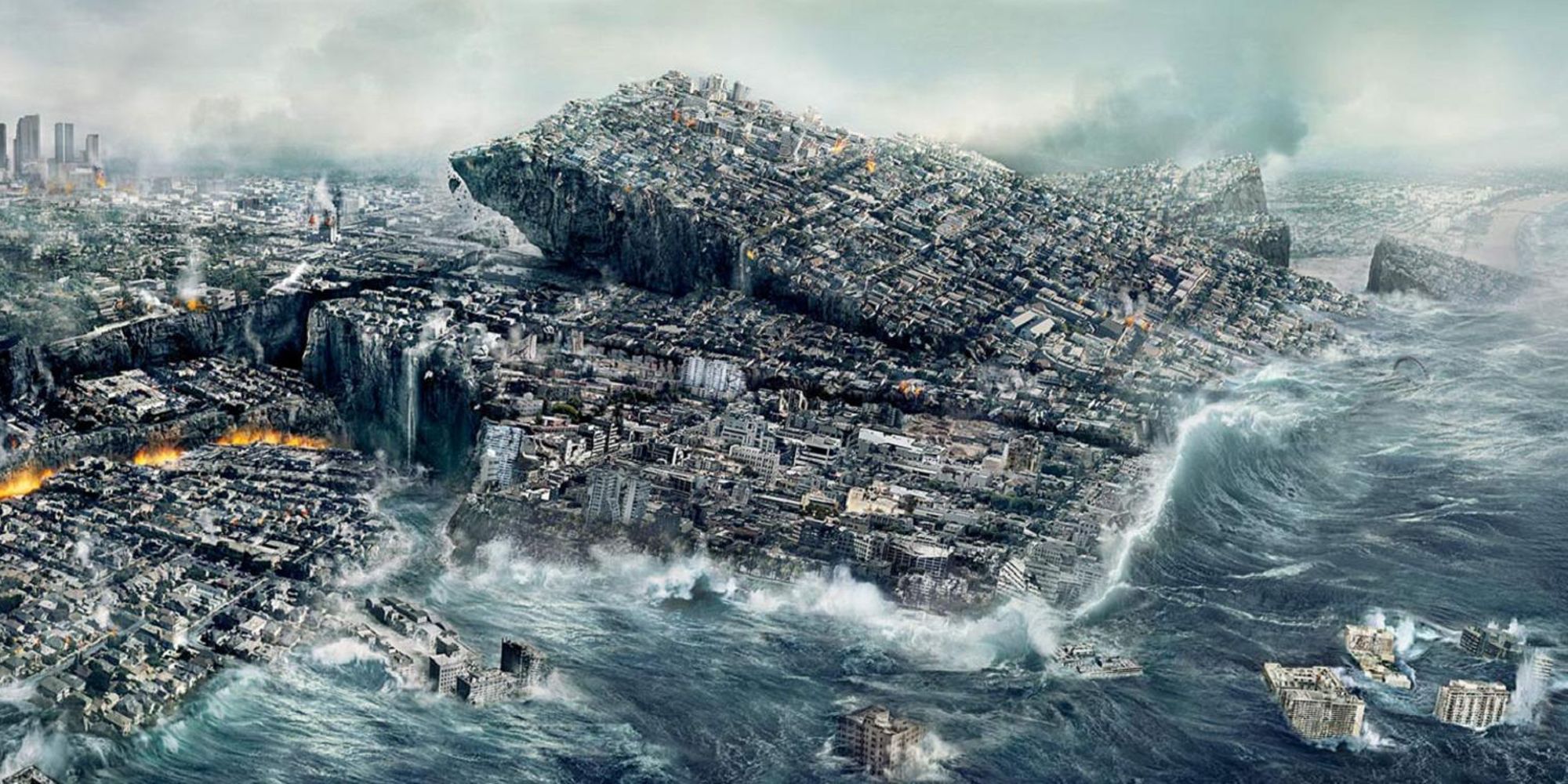 Sinking of Los Angeles in Movie 2012