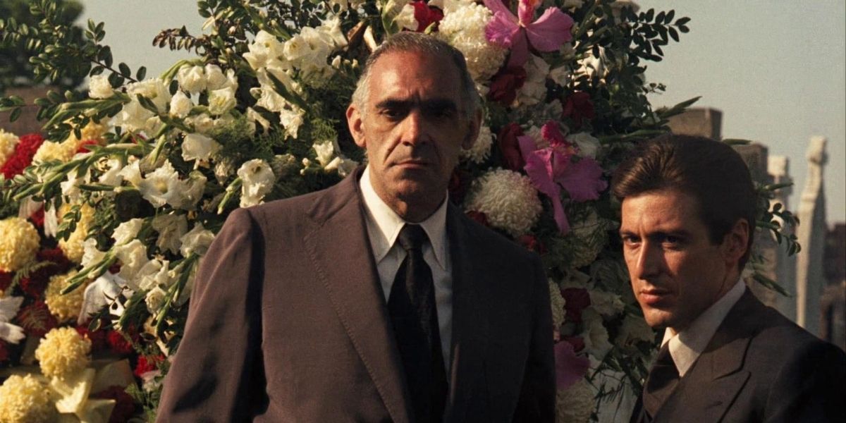 Al Pacino and Abe Vigoda in The Godfather