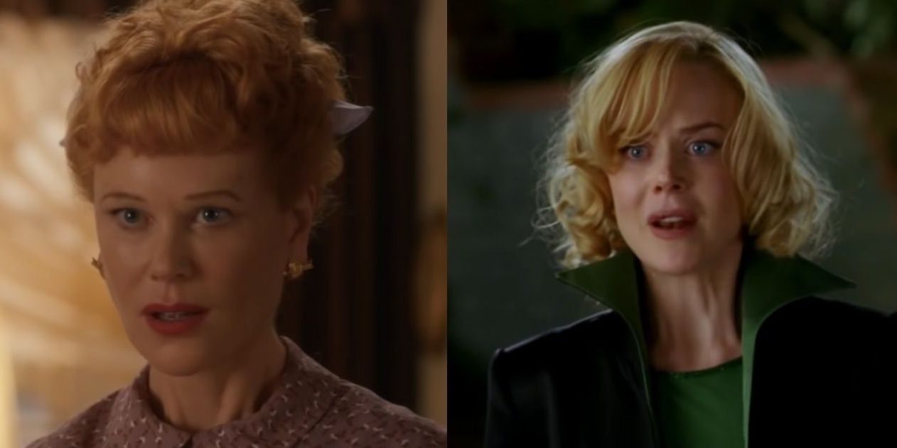 Nicole Kidman in Being the Ricardos (2021) and Bewitched (2005)
