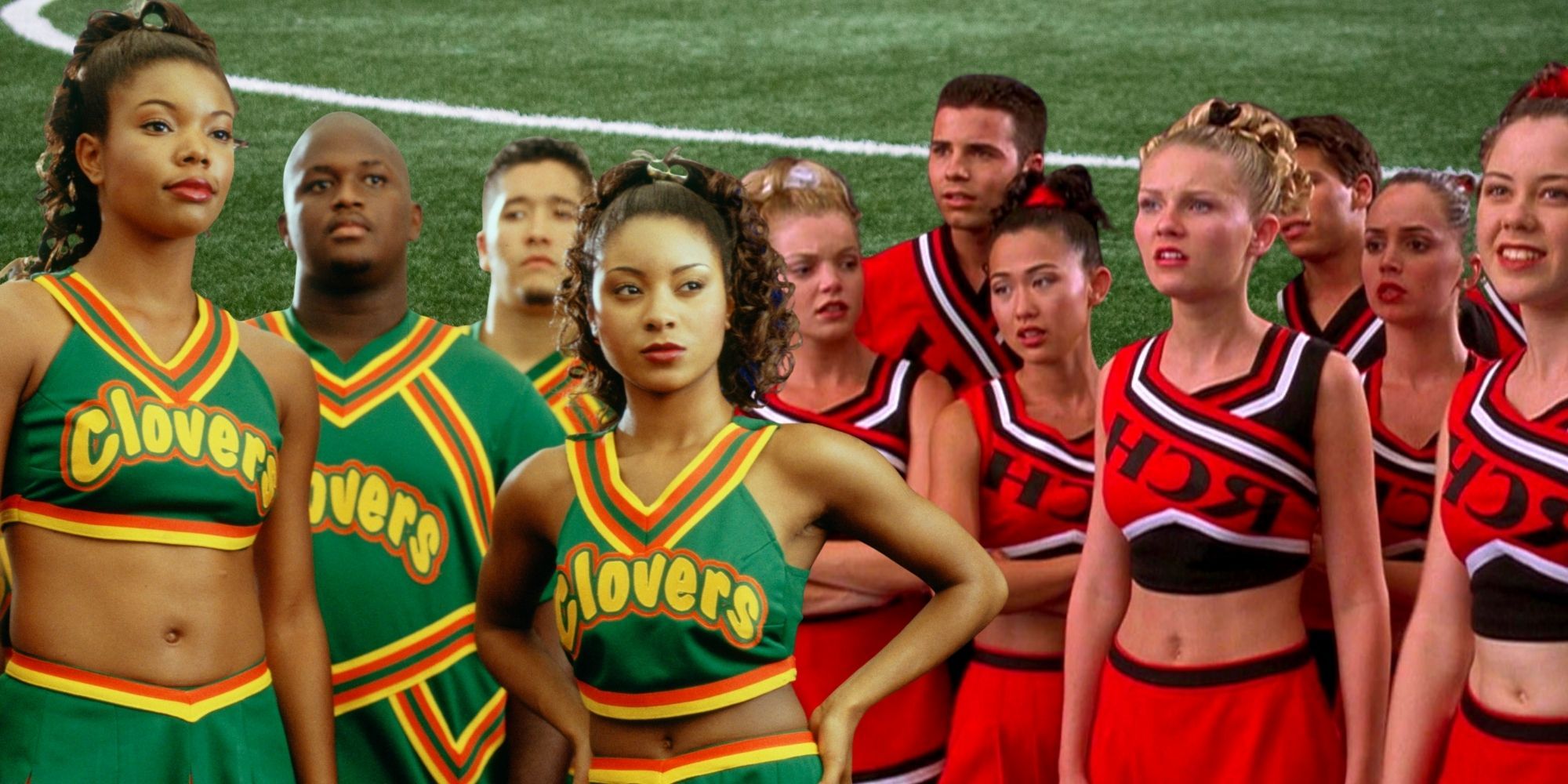 Bring it On Kristen Dunst and Gabrielle Union Toros vs Clovers squads staring each other down