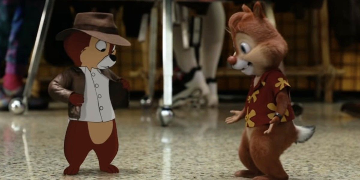 Chip and Dale compare their different animation styles