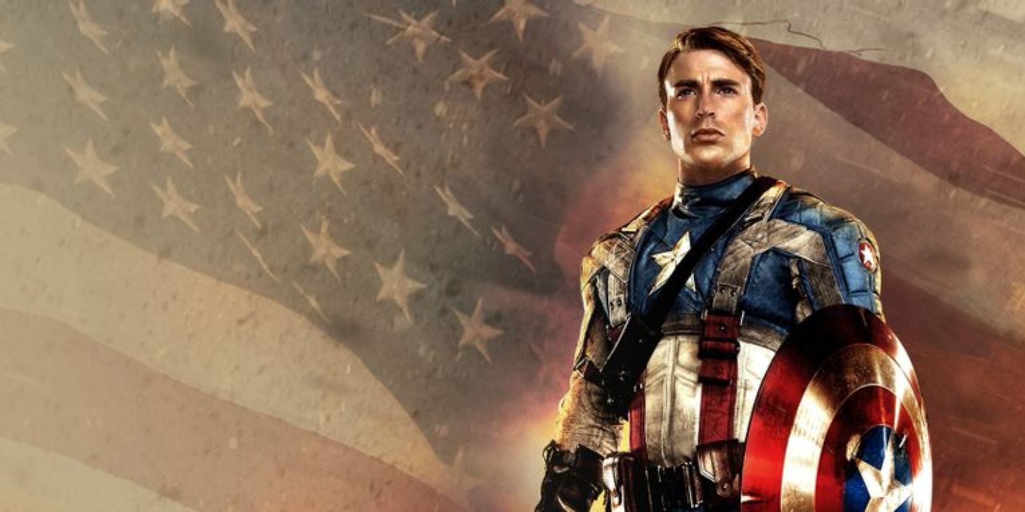 Chris Evans as Captain America, Captain America: The First Avenger, promotional photo