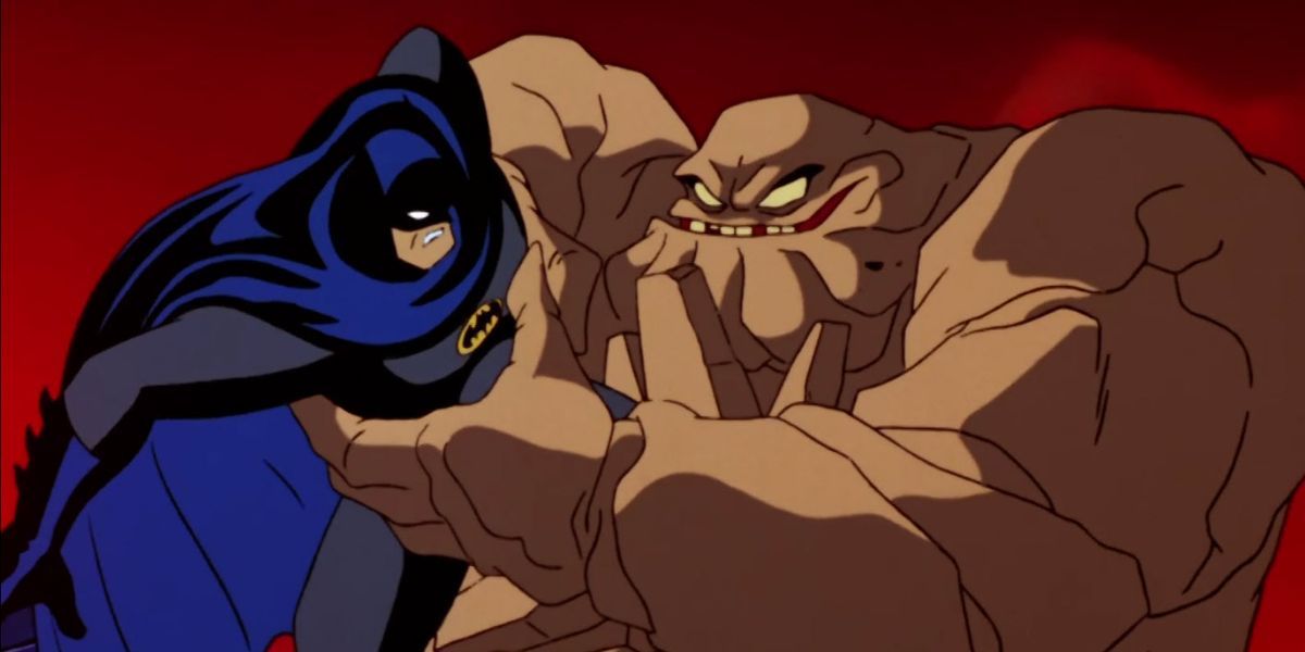 Clayface fights Batman in Batman: The Animated Series