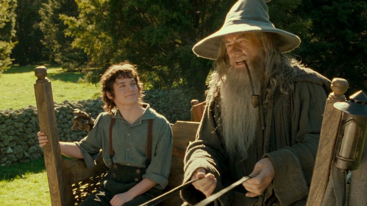 Frodon et Gandalf-Elijah Wood Sir Ian McKellen