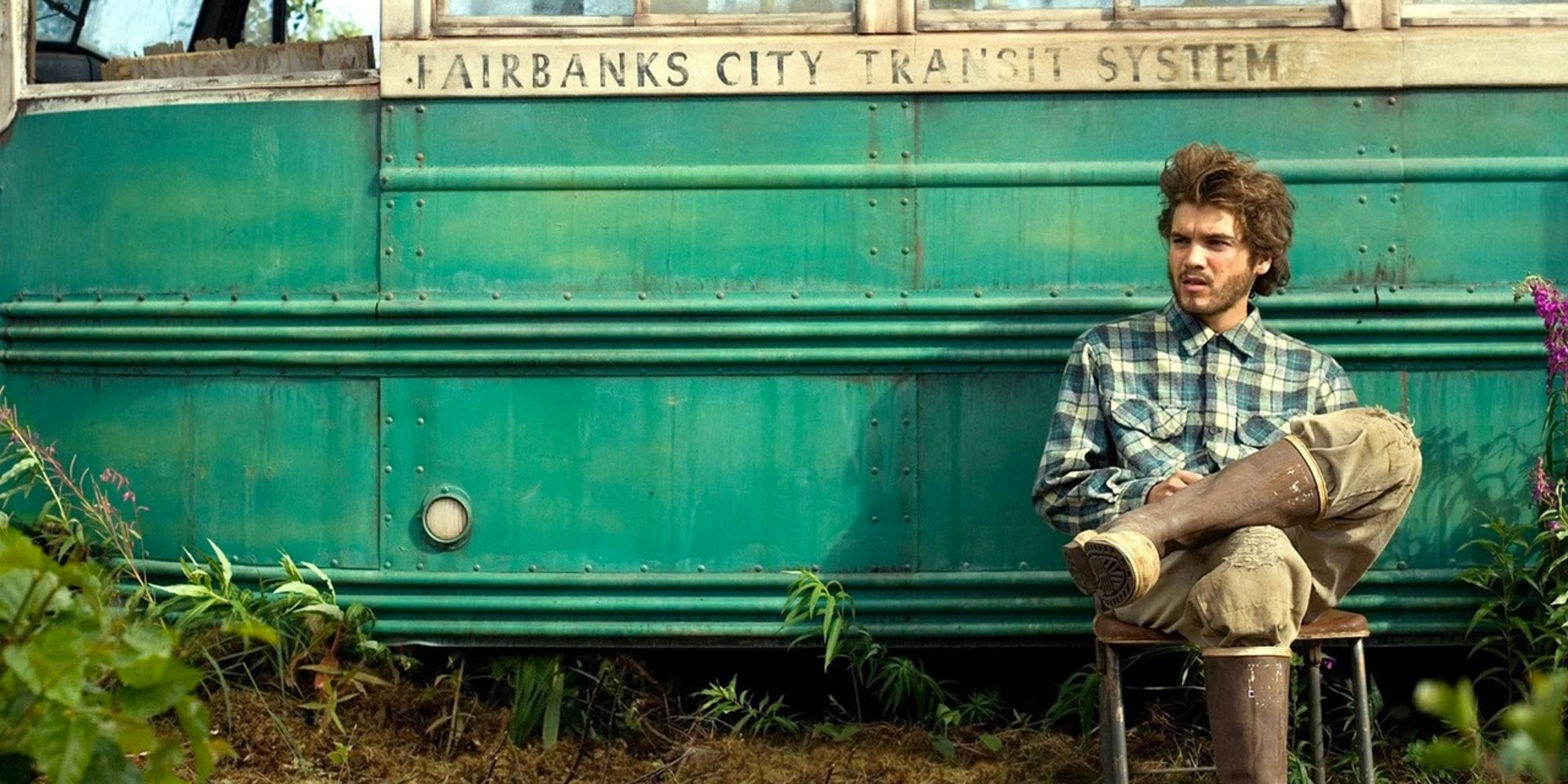 Emile Hirsch as Christopher McCandles in Into the Wild.