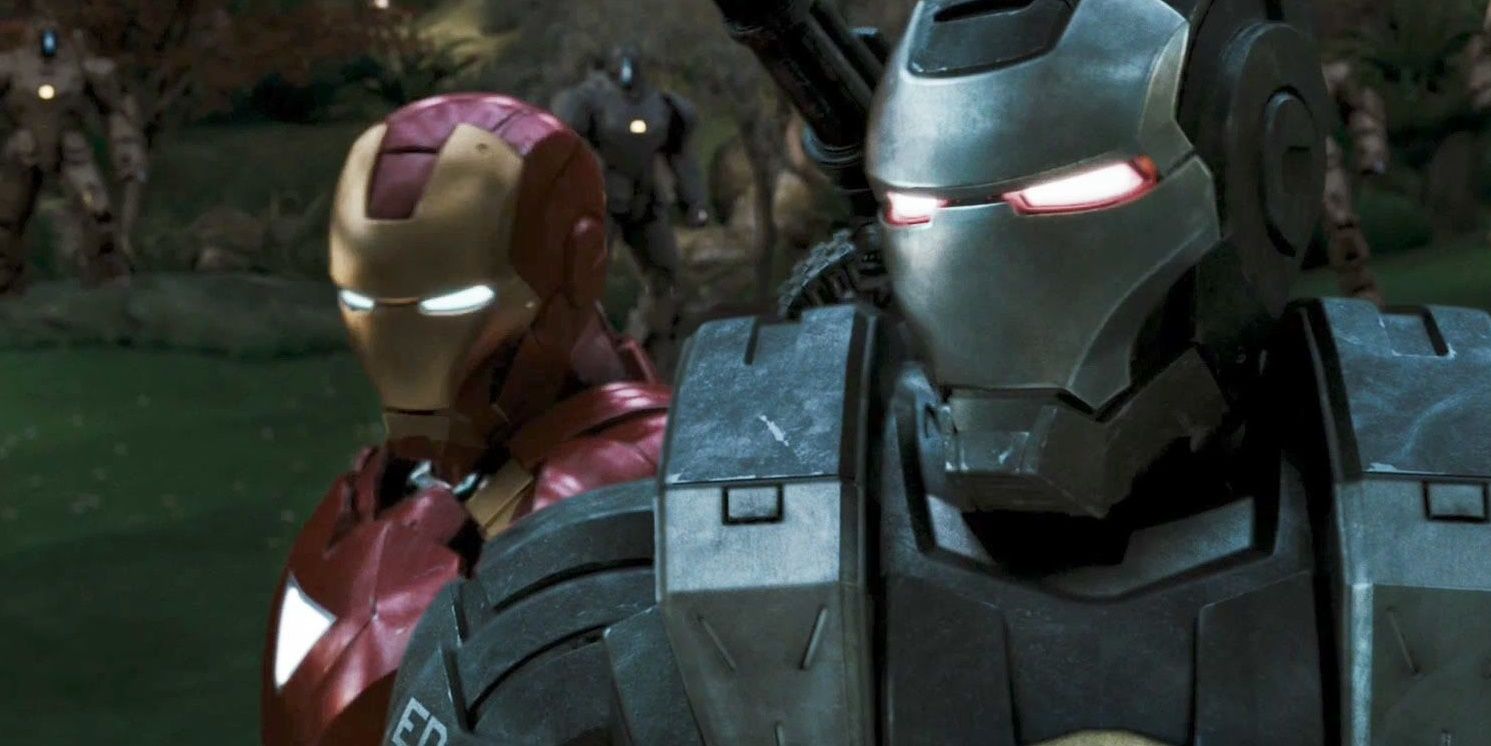Iron Man et War Machine dans l'image promotionnelle d'Iron Man 2.