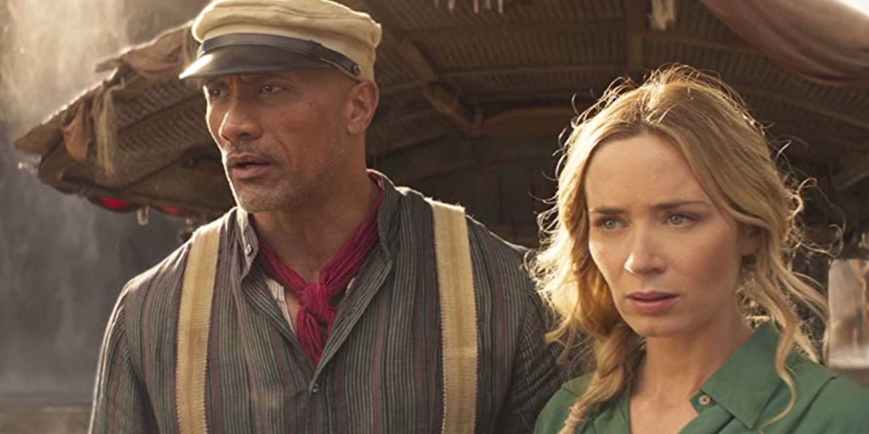 Dwayne Johnson and Emily Blunt in 'Jungle Cruise'