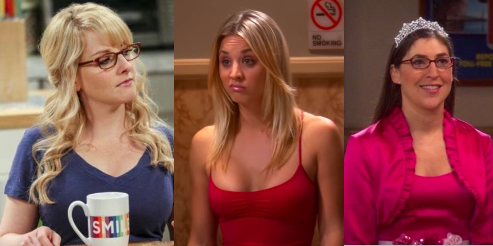 Kaley Cuoco Melissa Raunch and Mayim Bialik as Penny Bernadette and Amy in the Big Bang Theory