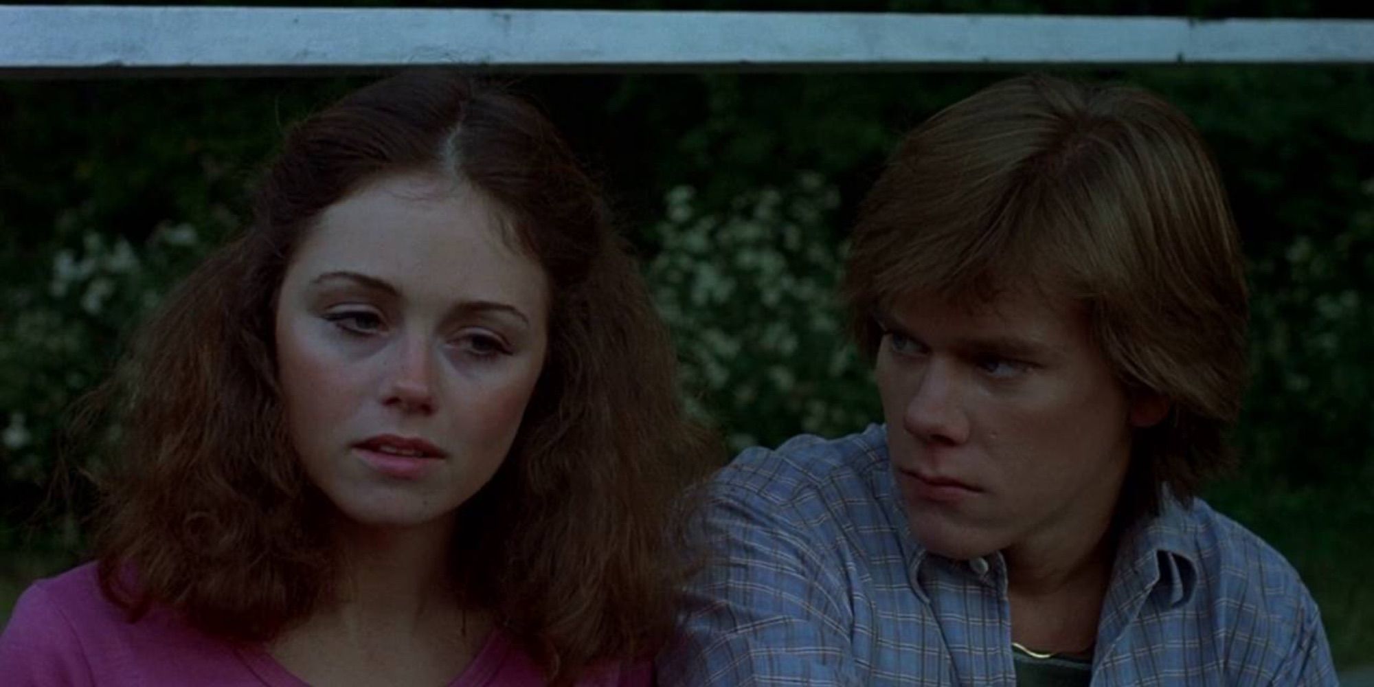 Jeannine Taylor and Kevin Bacon in Friday the 13th