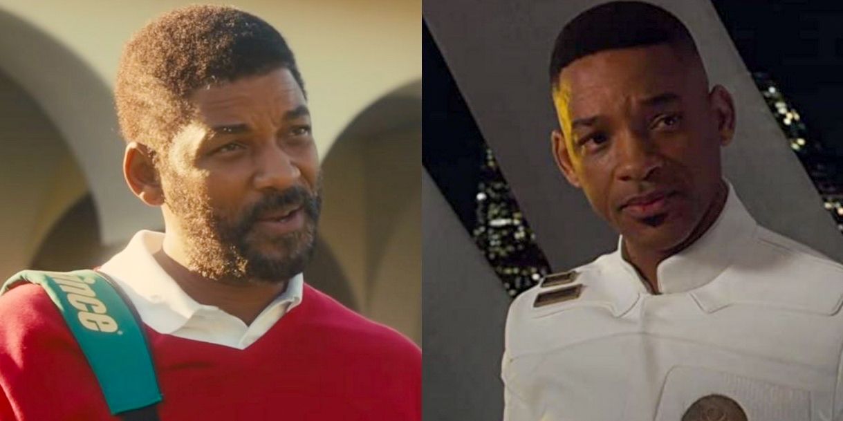 Will Smith in King Richard (2021) and After Earth (2013) 