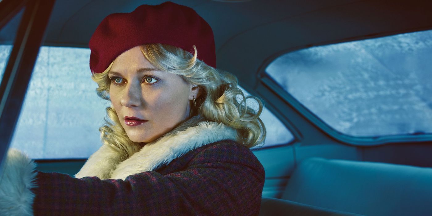 Peggy Blumquist dans sa voiture dans Fargo saison 2.