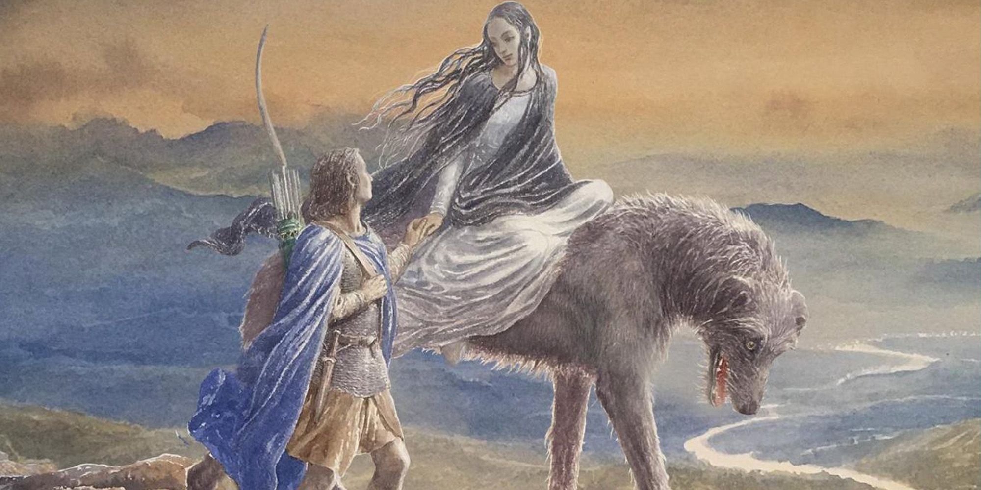 Luthien & Beren Lord of the Rings oleh Alan Lee