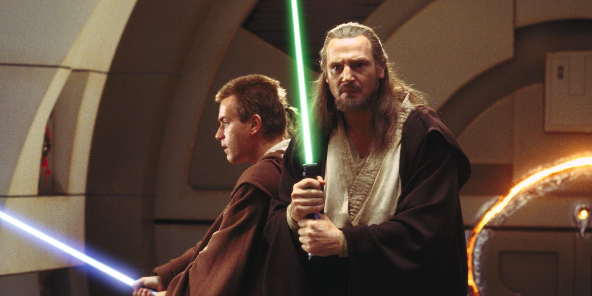 Obi-Wan Kenobi et Qui-Gon Jinn dans La Menace Fantôme