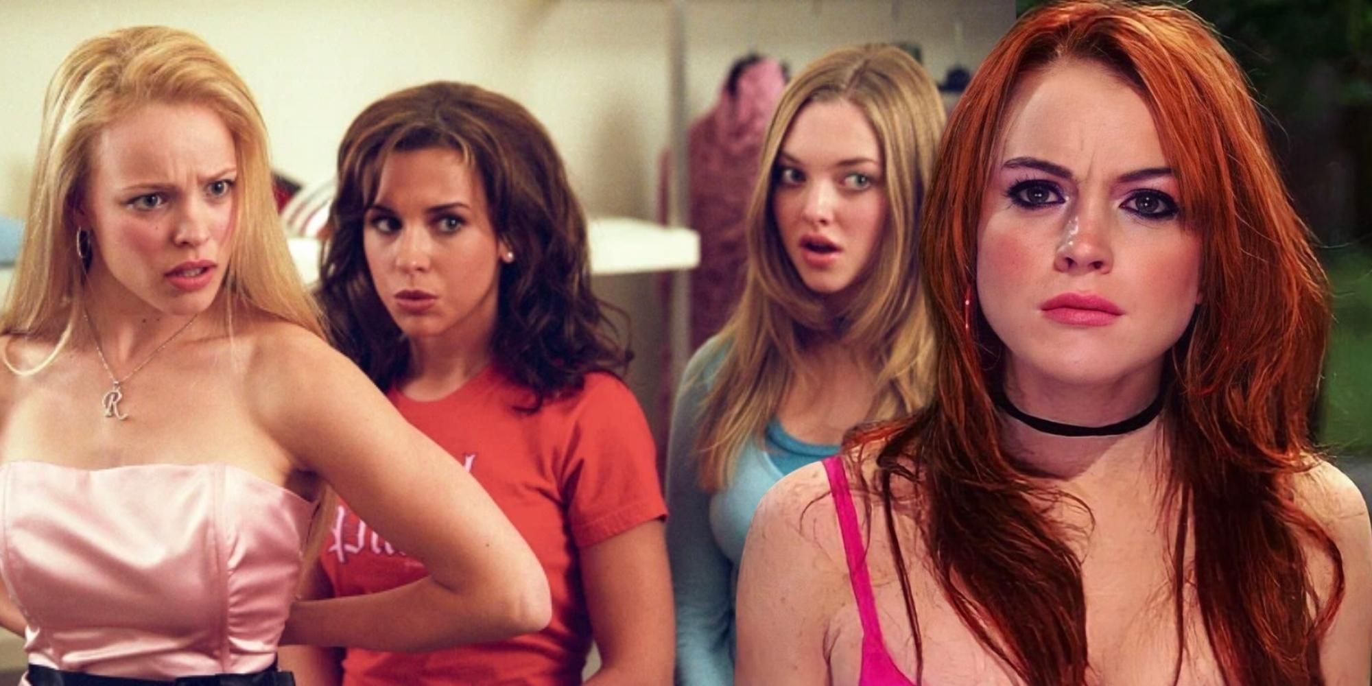 Rachel McAdams, Lacey Chabert, Amanda Seyfried and Lindsay Lohan in Mean Girls
