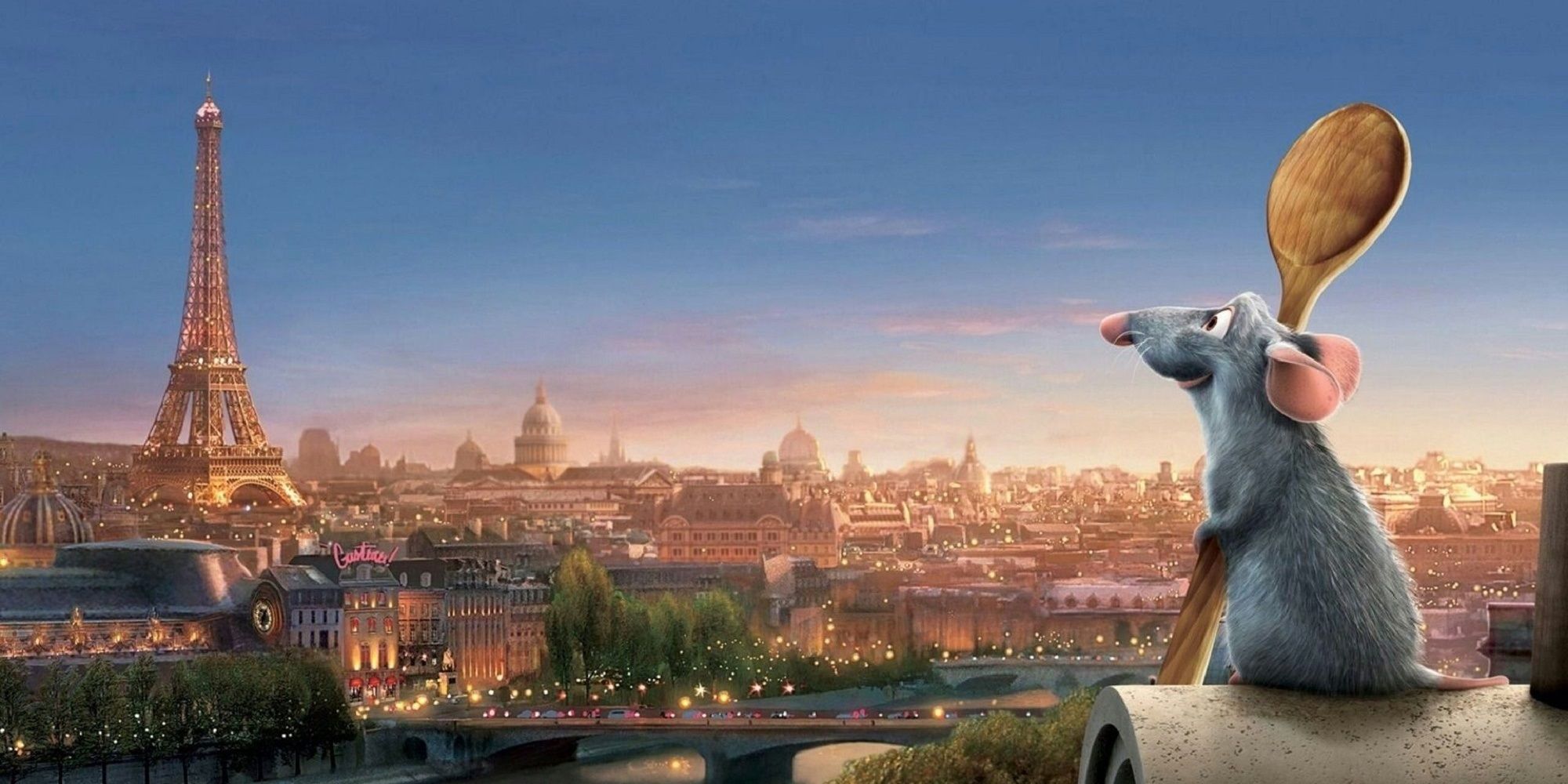 Ratatouille - Ratatouille looking at Eiffel Tower