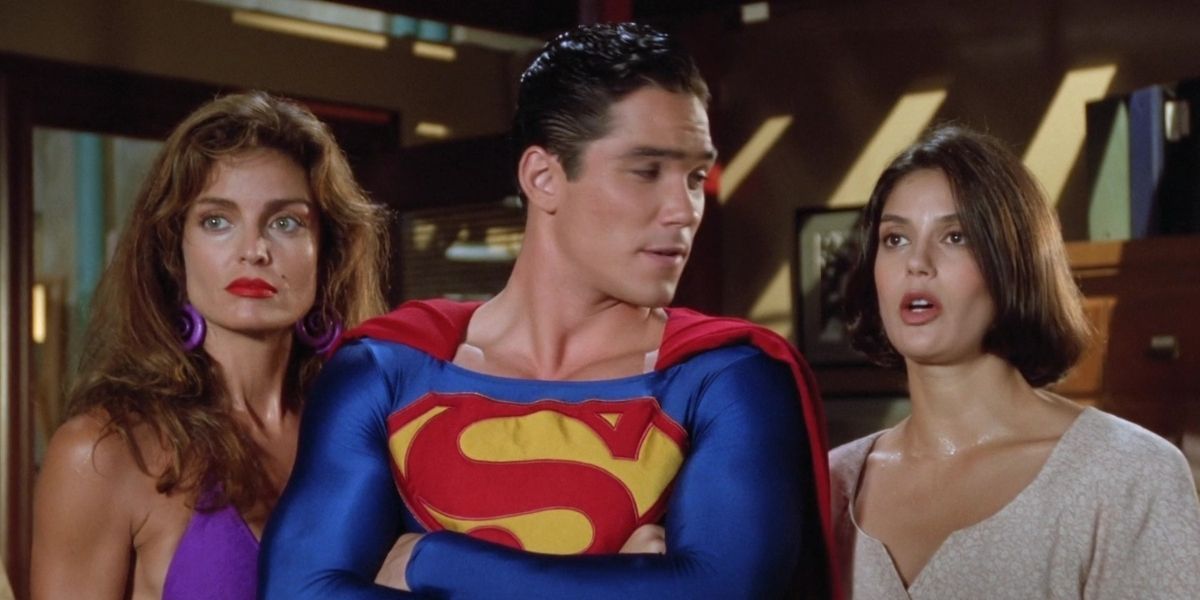 Teri Hatcher, Dean Cain e Tracy Scoggins em Lois & Clark As Novas Aventuras do Superman