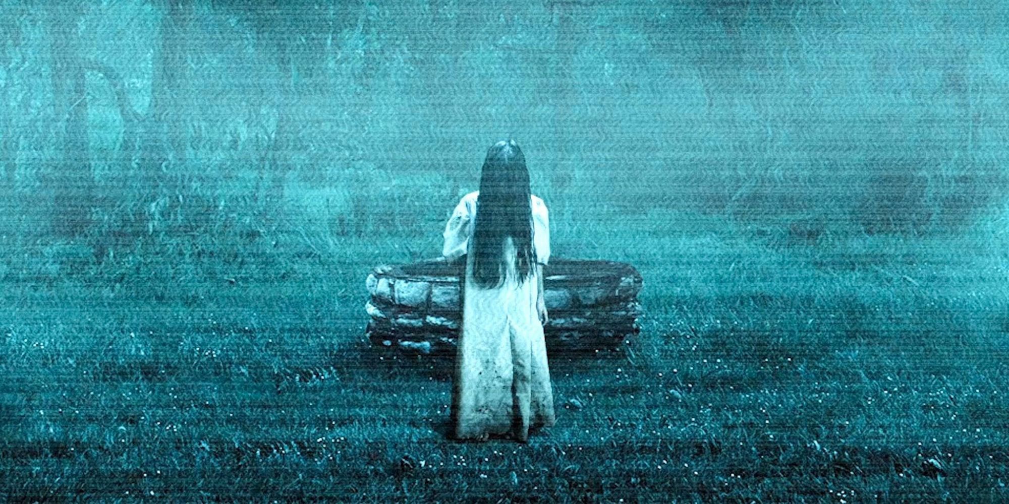 still from the videotape of Samara from the Ring