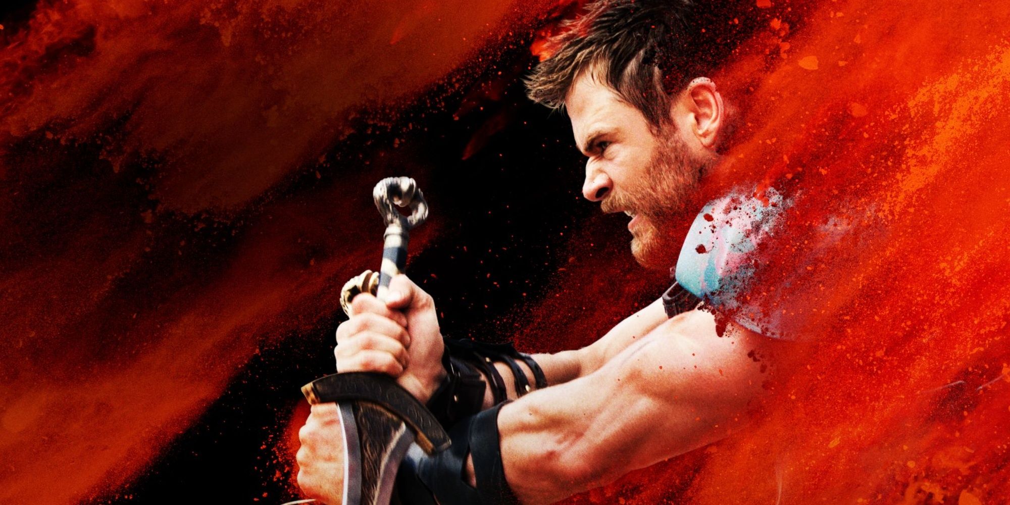Chris Hemsworth as Thor in a promo poster for Thor: Ragnarok