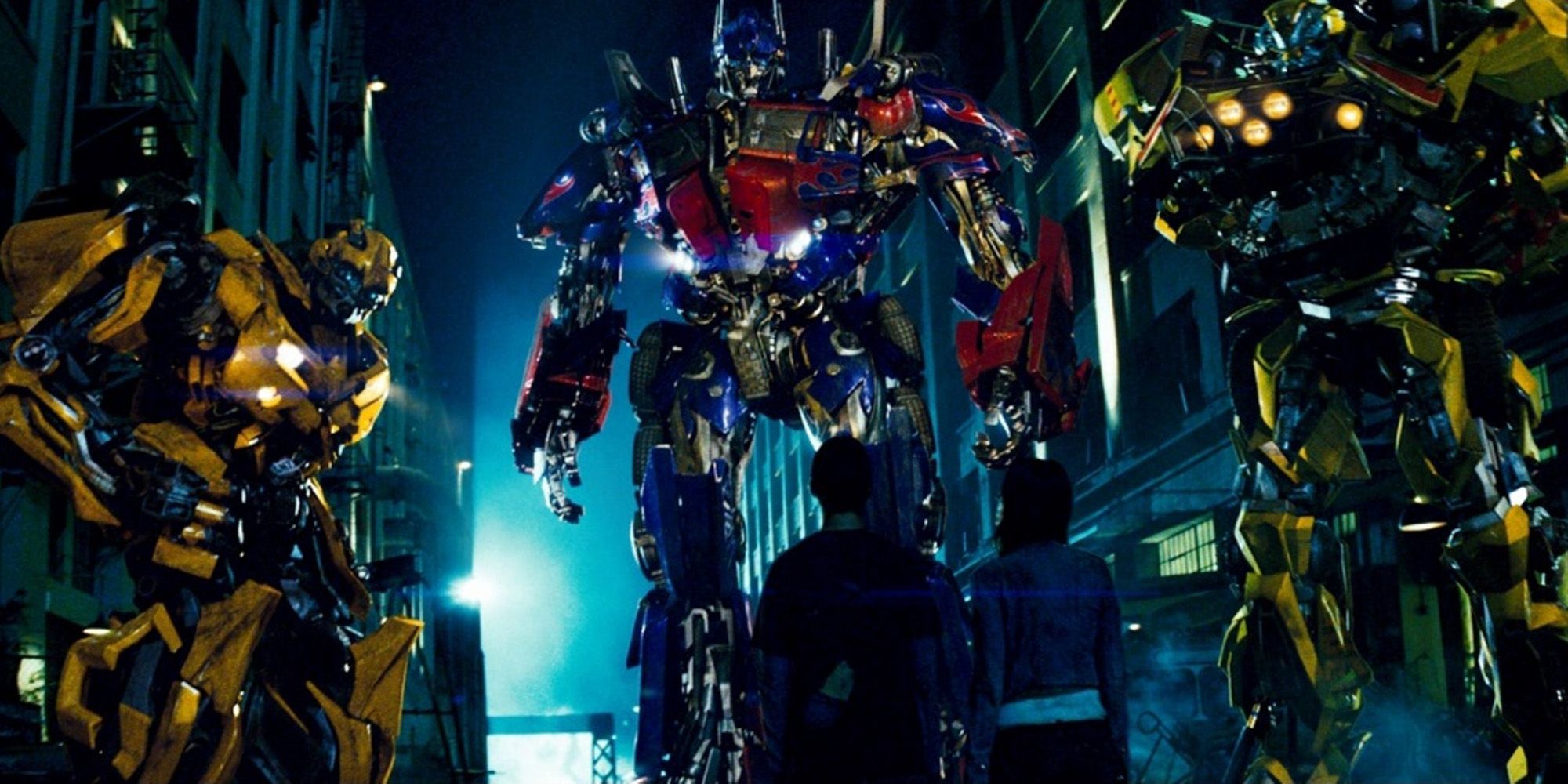 Bumblebee, Optimus Prime, and Ratchet in Transformers (2007)