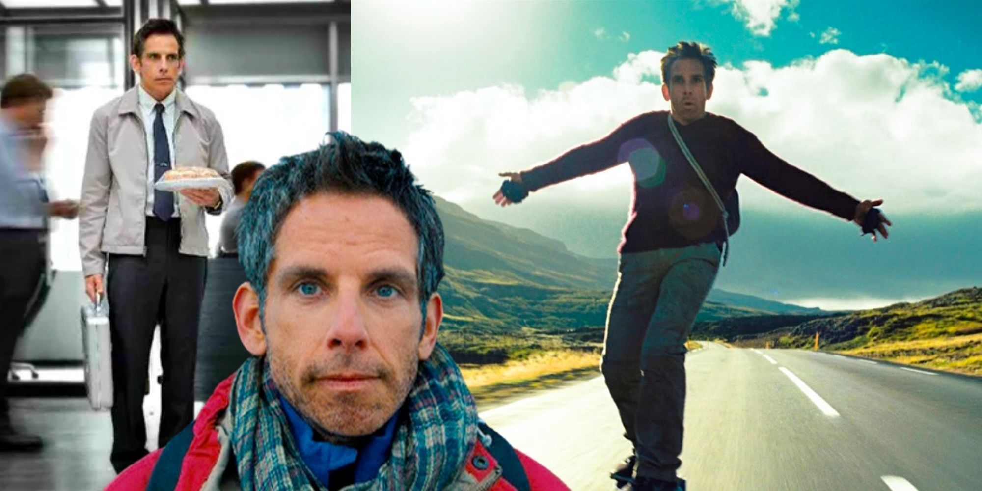 Walter Mitty Ben Stiller From Worker to World Traveller on a Long Board in Iceland