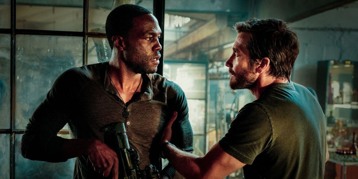 Jake Gyllenhaal and Yahya Abdul-Mateen II in Ambulance