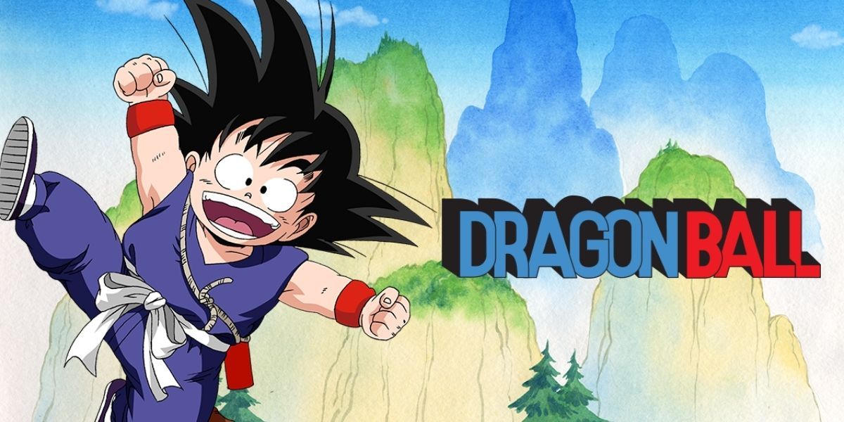 Goku dancing in a poster for the original Dragon Ball
