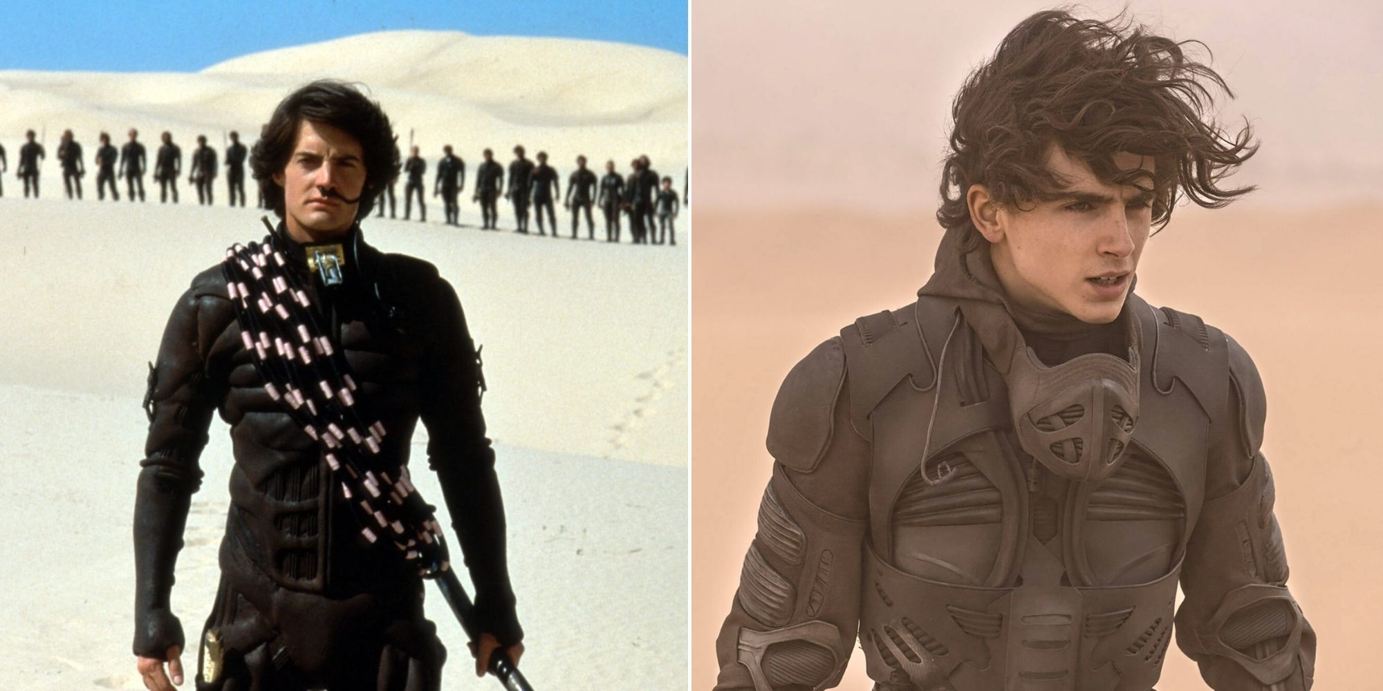 Paul sur Arrakis dans Dune 1984 et 2021