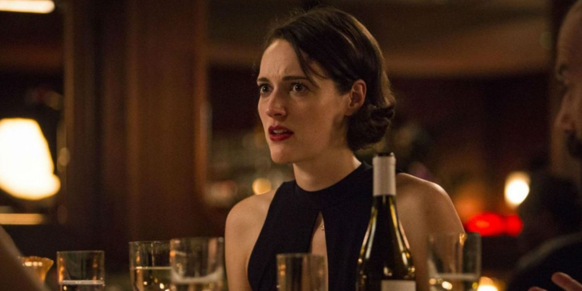 still of fleabag on an awkward dinner date (courtesy two brothers pictures)