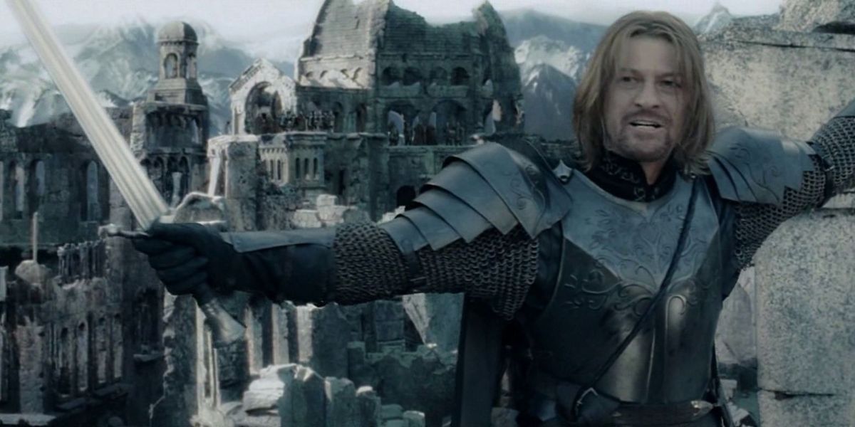 Sean Bean as Boromir in The Two Towers, extended edition