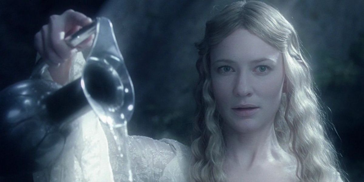 Cate Blanchett sebagai Galadriel di Lord of the Rings: The Fellowship of the Ring