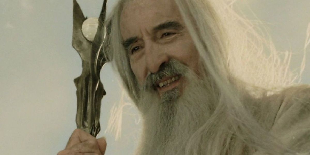 Christopher Lee as Saruman in The Return of the King, extended edition