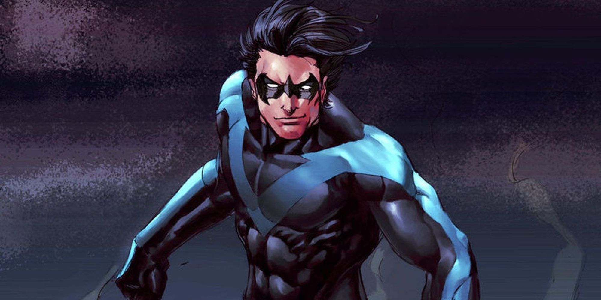 Nightwing on a building