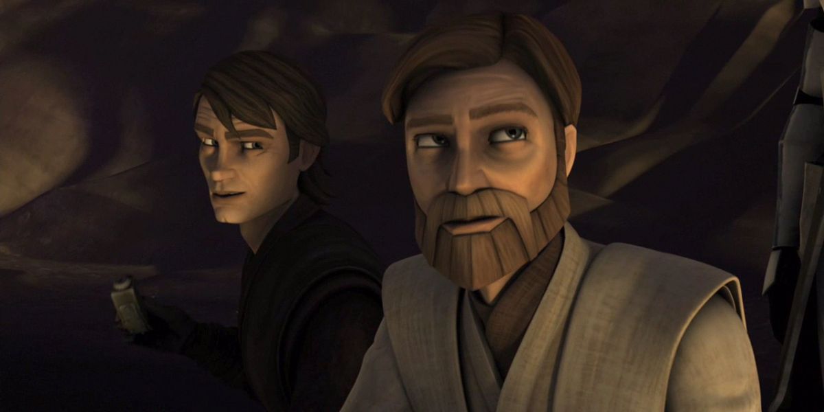 Obi-Wan Kenobi et Anakin Skywalker dans Star Wars : The Clone Wars