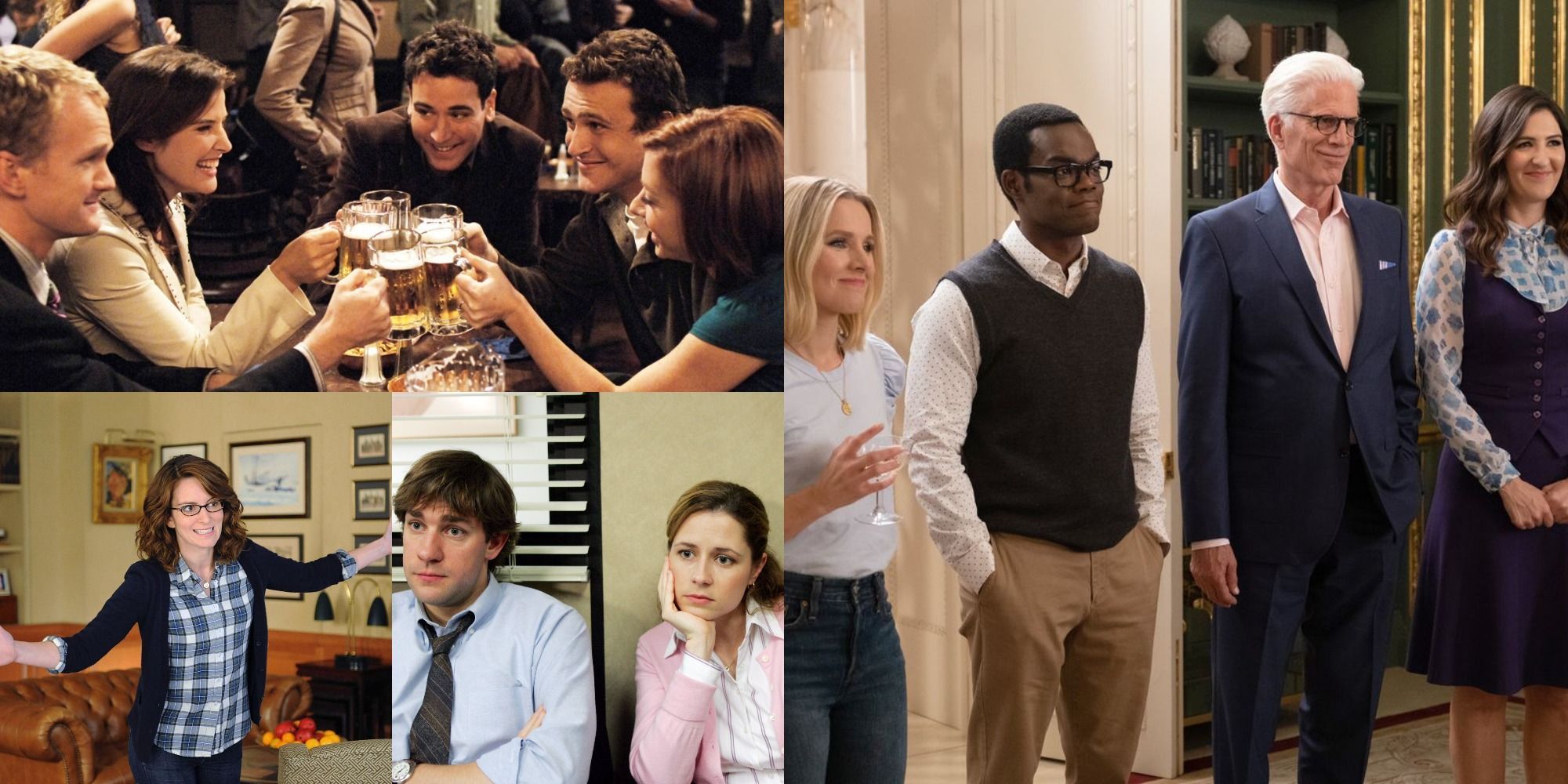 Sitcom Collage: HIMYM, 30 Rock, The Office, The Good Place