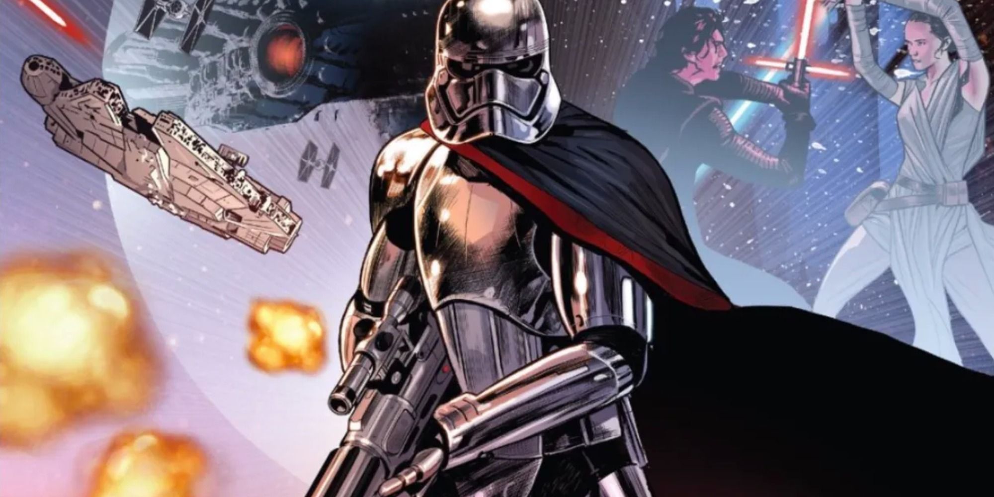 Journey to Star Wars: The Last Jedi - Captain Phasma #1, cover art by Paul Renaud