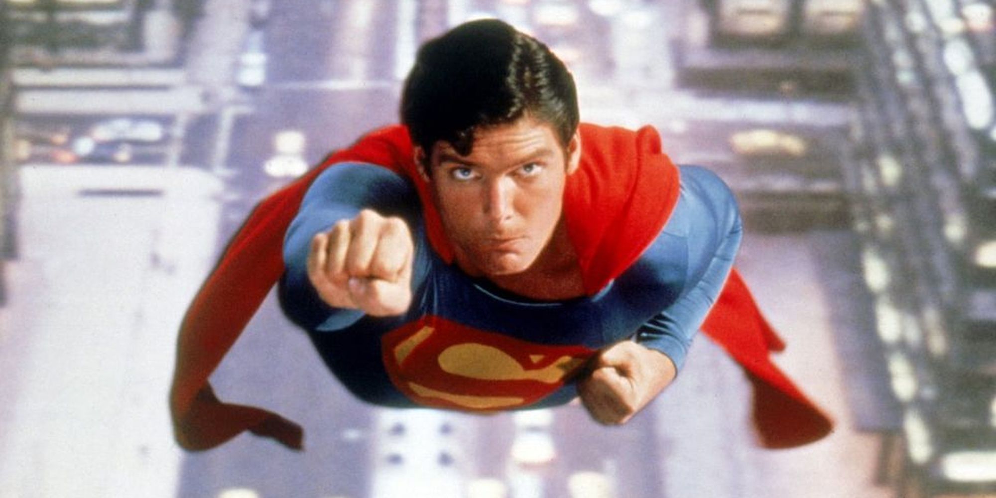 Superman (Christopher Reeve) in flight